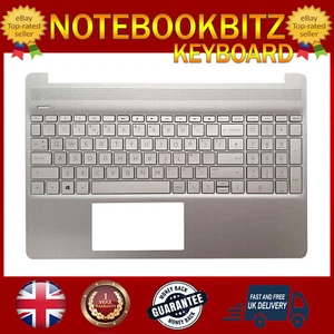 Ersatz für HP 15S-FQ 15S-EQ Handauflage Abdeckung Tastatur UK silber L63578-031 - Bild 1 von 4