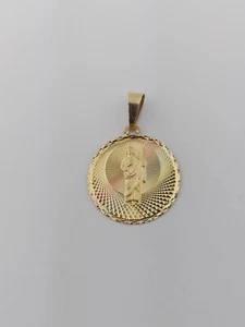 14K Solid Gold ST JUDE PENDANT Dije de SAN JUDAS TADEO en oro de 14K - Picture 1 of 4