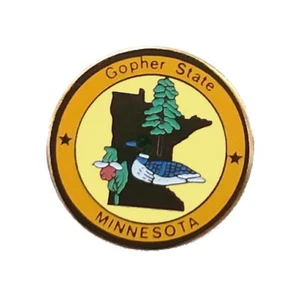 Minnesota Pins State of Minnesota Emblem Pin Travel Vacation Souvenir VIP Pin UP - Picture 1 of 4
