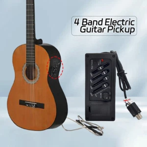 Amplificatore pickup chitarra acustica 4 bande accordatore preamplificatore equalizzatore EQ-7545R - Foto 1 di 12