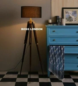 Royal Antique Tripod Floor Lamp Stand Handmade Vintage Lamp Shade Tripod Stand - Picture 1 of 5