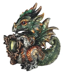 Zodiac 4-5 inch Dragon Holding Birth Stone Collectible Resin Statue Figurine GSC - Picture 1 of 13