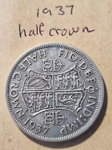 More details for 1937 king george v1 half crown  coin 