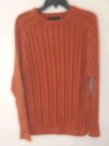 186 Fusion Men’s Cooper Long Sleeve Crew Neck Cable Knit Sweater Sz Large - Picture 1 of 6