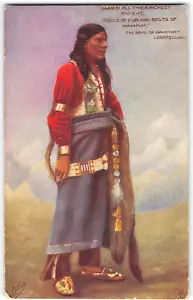 Postal antigua de Indios Nativos Americanos "Canción de Hiawatha" Tuck Oilette 1907 RPO - Imagen 1 de 2