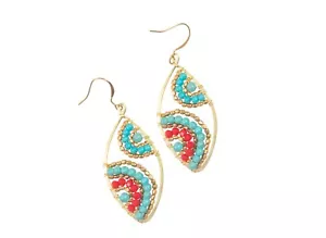 Pendientes hechos a mano de latón árbol de la vida, pendientes de gota de latón, forma de arbusto para mujer - Imagen 1 de 23