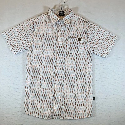 AMERICAN HAWK мальчика размер 12 рубашка короткие рукава перо печать на пуговицах - Изображение 1 из 4