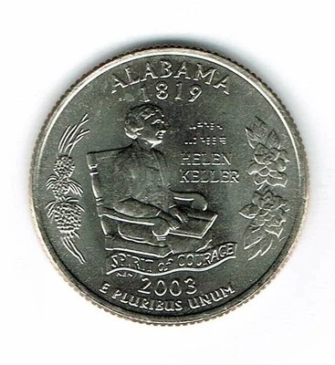 2003-D Denver Brilliant Uncirculated Alabama 22TH State Quarter Coin! - Image 1 of 2