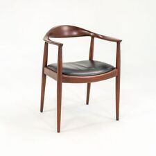 1960s Hans Wegner for Johannes Hansen Round The Chair Teak Leather JH 503