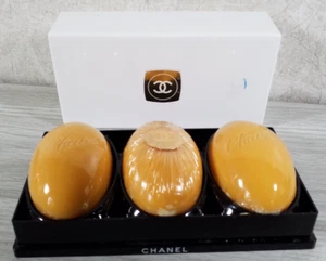 Vintage Chanel Nº 5 FRAGANCIA Juego de 3 LUJOSOS Jabones de Manos Set Años 50 - Imagen 1 de 6