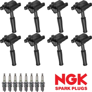 8 Ignition Coil & 8 NGK Platinum Spark Plug Fit 97-99 Jaguar XK8 4.0L V8 UF347 - Picture 1 of 4