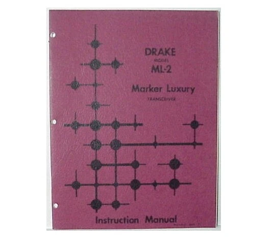 RL Drake ML-2 Marker Luxury Brand New Original Instruction Manual  - Image 1 of 1