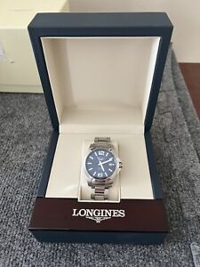 Longines Conquest Blue Men's Watch Mint With Original Box & Tags!