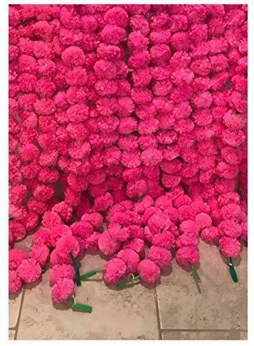 50 Pcs Artificial marigold flower garlands Vine wedding Indian event decoration - Image 1 of 4