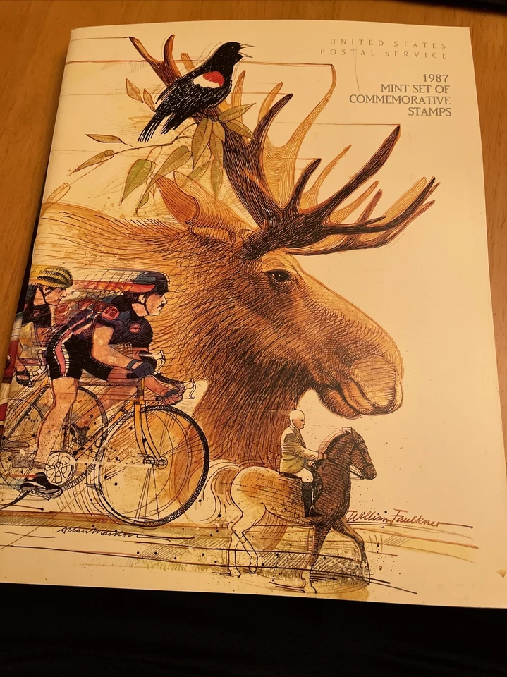 1987 US Mint Set of Commemorative Stamps w/ Book. USPS Item # 867 - Image 1 of 1