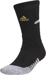 Adidas Adizero AeroReady Football Soccer Crew Socks Black Gold Medium 6.5-9 - Picture 1 of 4