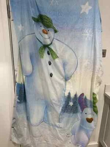 THE SNOWMAN RAYMOND BRIGGS SINGLE DUVET COVER + PILLOWCASE VGC XMAS COLLECTOR B - Picture 1 of 4