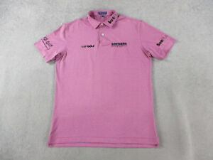 Peter Millar Polo Shirt Mens Medium Pink Performance Crown Crafted Golf Stretch