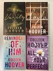 Colleen Hoover 4 Book Lot PB Verity  Layla  Reminders of Him  All Your Perfects
