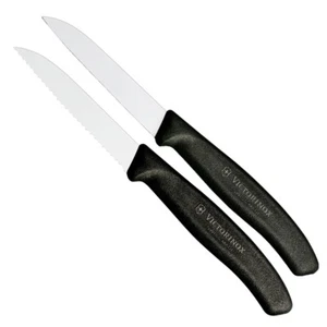 Victorinox - Couteau Office SwissClassic Noir Lame Pointe Rabattue 8cm  - 6.74x3 - Foto 1 di 3