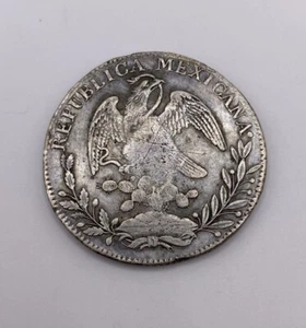 1832 8 Reales Silver Coin Spain Mexico Mint Mexico City Antique Pirate Ship - Imagen 1 de 4