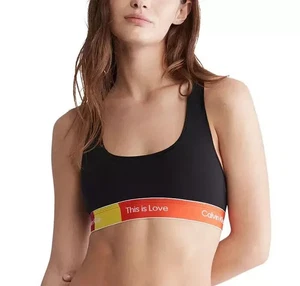 Bralette para mujer Calvin Klein Pride This Is Love bloqueado de colores sin forro QF7253, M - Imagen 1 de 3