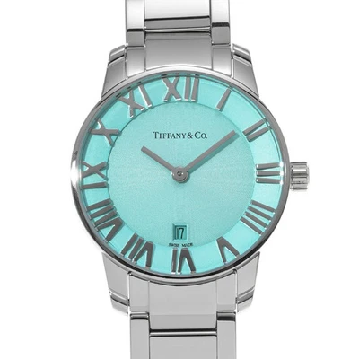 TIFFANY Atlas 2-Hand 29Mm 63452807 Blue Ladies Used Watch #111018 - Image 1 of 4