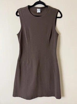 Mini Vestido Vintage Roberto Cavalli Jeans Y2K Años 90 Marrón 46 Talla 10 Hecho en Italia Foto 1 de 4