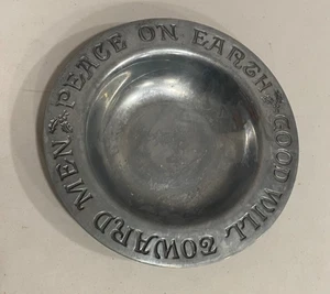 Vtg Teleflora Collectors Plate - Peace On Earth Good Will Toward Earth Quote 9” - Bild 1 von 5