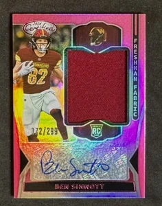 2024 Certified Orange FF 72/299 PATCH AUTO BEN SINNOTT RC Washington Commanders - Picture 1 of 4
