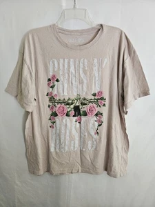 Guns N’ Roses Band Grafik T-Shirt XXL Pink Rosen Kreuz Logo Bravado 2021 - Bild 1 von 4