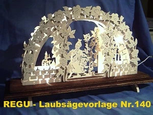 REGU - LAUBSÄGEVORLAGE Schwibbogen Märchenmotiv -"Dornröschen" 1 - Nr.140 / 6 -- - Bild 1 von 3