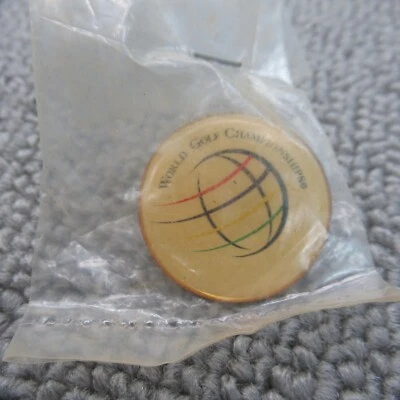 世界高尔夫锦标赛徽章搪瓷复古 PGA 高尔夫锦标赛翻领领带 — 第 1/4 张图片