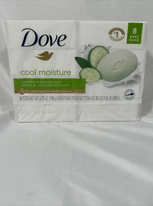 Paquete de 8 barras de belleza para el cuidado de la piel Dove humedad fresca pepino y té verde 3,75 oz. - Imagen 1 de 8