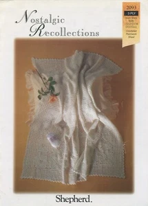 Shepherd Crochet Pattern 2093 Nostalgic Reflections Crocheted Patchwork Shawl - Picture 1 of 2