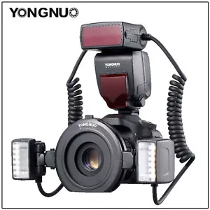 Yongnuo YN24EX E-TTL Twin Lite Macro Flash Speedlite for Canon Camera Flash Head - Picture 1 of 9