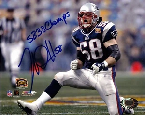 Foto firmada con licencia de Matt Chatham New England Patriots 2004 Super Bowl XXXVIII - Imagen 1 de 1