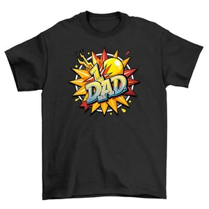 Number One Dad T-shirt - Funny "1 Dad" Design for Super Dads! 100% cotton, Funny - Picture 1 of 46