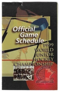 RARE 1999 World Junior Hockey Championships Hockey Schedule !!! Many Sponsors - Picture 1 of 3