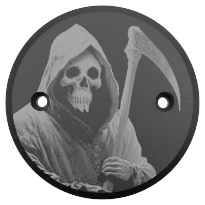 Indian Scout Sixty → Tapa del motor izquierda - con grabado láser → Reaper - Imagen 1 de 4