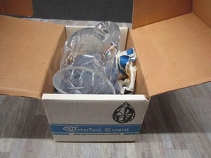 vintage Waterford 410-289 Pattern Clear Cut Crystal Ice Lip Martini jug. new - Picture 1 of 11