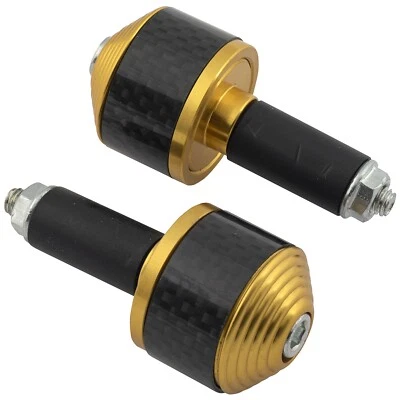 Set Bilancieri Stabilizzatori Manubrio Contrappesi Moto Scooter Alluminio Oro - Immagine 1 di 3