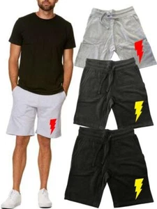 New Men's Printed Thunder Rock & Roll Gym Fleece 3 Pockets Half Shorts Pants - Picture 1 of 4