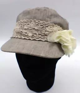 OLIVIA FALLON Grey tweed Lace hat  SIZE: one size fits most Beautiful and Unique - Picture 1 of 4