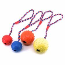 Nobby Vollgummi Ball mit Seil - Hundespiel Wurfseil Apportierspiel - mit Glocke