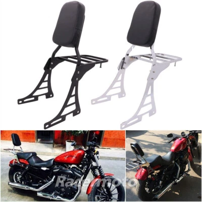Portaequipajes Sissy Bar con respaldo para Harley Sportster Iron XL 883 1200 2004-2018 Foto 1 de 4