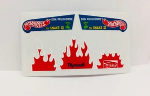 Hot Wheels Redline**NEW**( SNAKE II DRAGSTER ) ~1971 VERSION DECAL SET~