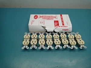 lot of 8 PASS & SEYMOUR 3232ICP Ivory Duplex Outlet 15AMP 125V A45 - Picture 1 of 4