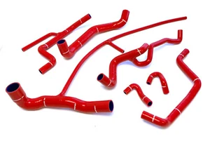 M2 MOTORSPORT RED SILICONE WATER PIPES HOSES FOR VW GOLF MK3 VR6 2.8 1995-1998 - Picture 1 of 1