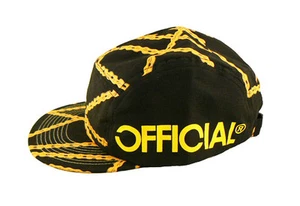 Official Black Bike Chain Gang Bicycle Biking 5 Panel Strapback Camper Hat NWT - Picture 1 of 5